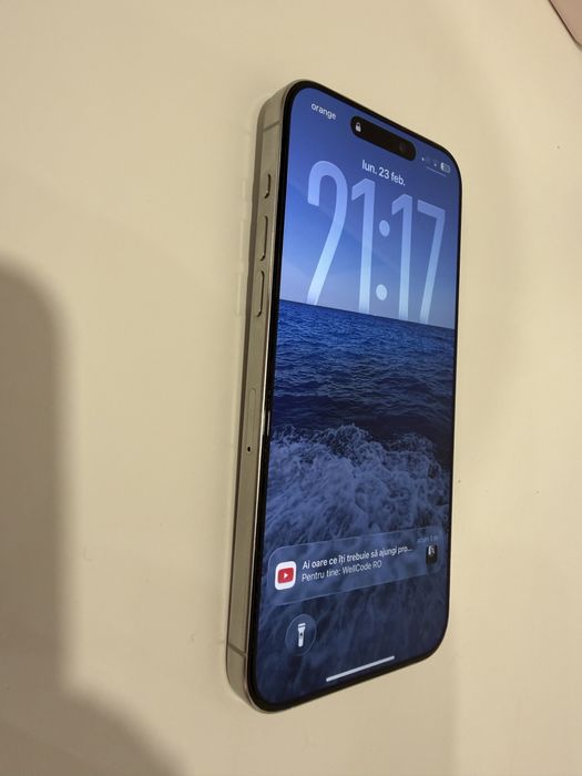 Iphone 15 Promax 256 white titanium 87%baterie