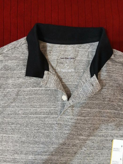 Из США, мужская серая трикотажная рубашка поло,бренда "Goodfellow & Co