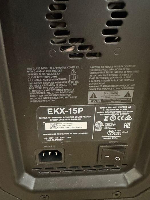 Boxa Profesionala Electro Voice EKX-15P Impecabila Carcasa Lemn