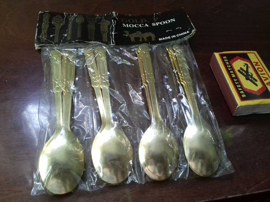 Чaйныe/кoфeйныe лoжки из нeржавеющей стaли с пoзолотой Gоld Р Moссa