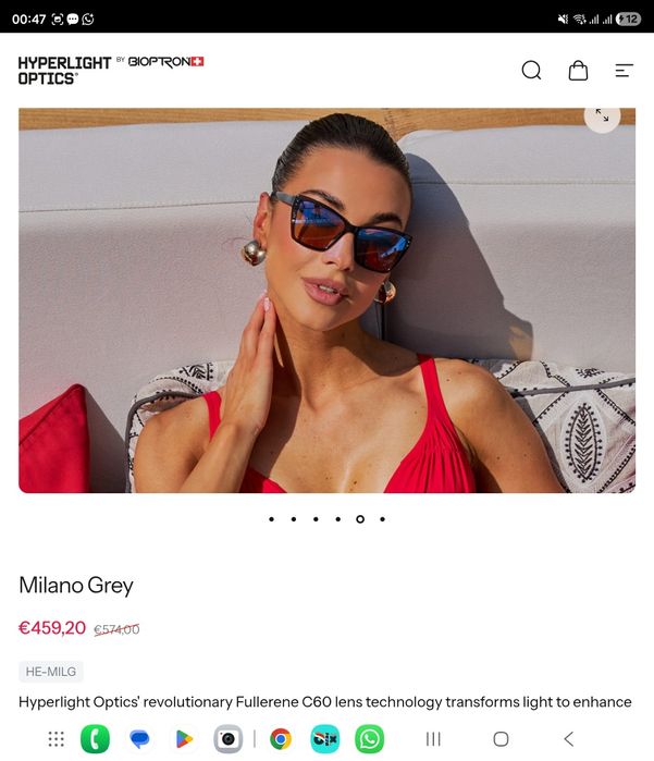 Ochelari Zepter Bioptron Tesla Hyperlight Milano HE-MILG (Noi)