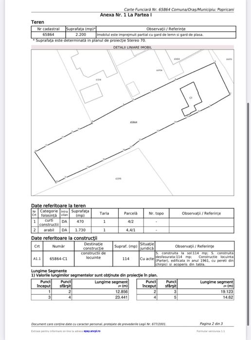 Teren Popricani Centru la DN24C