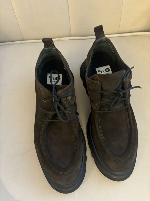 Замшевые лоферы коричневые