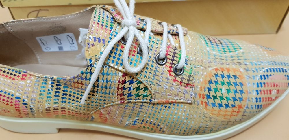 Pantofi Oxford piele multicolor 39