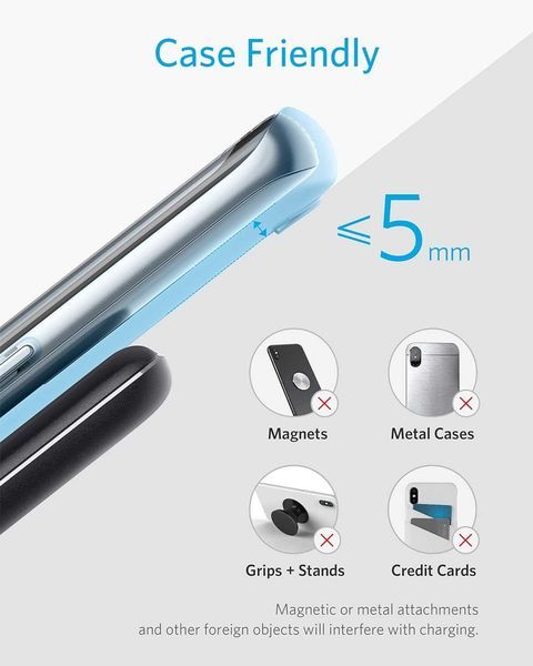 ПРОМО 2г Гаранция Ново Безжично Зарядно Wireless Anker PowerWave 10W