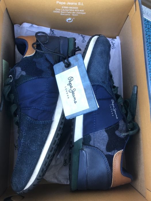 Pantofi copii Pepe Jeans marimea 35, albastru camuflaj