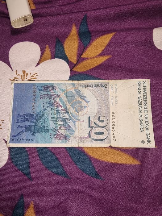 Bagnota de 20 de franci