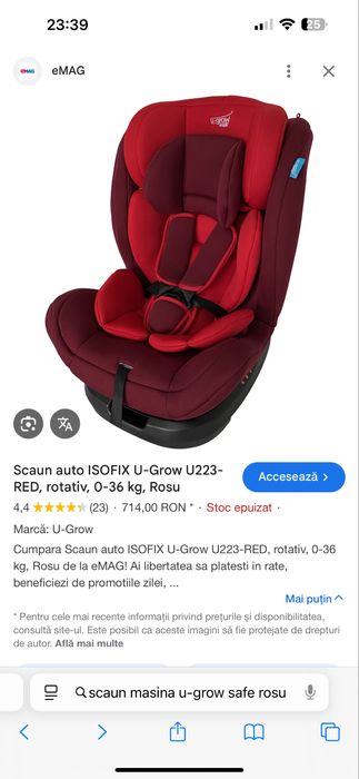 vand scaun de masina