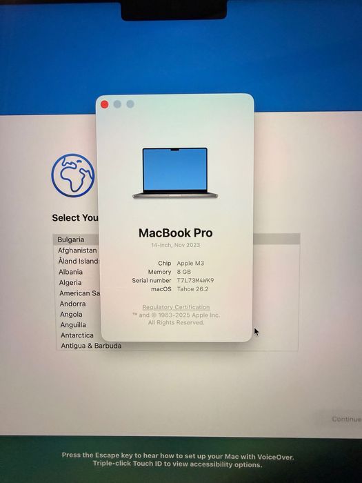 MacBook Pro 14” (2023) с Apple M3, 8 GB RAM и 1 TB SSD — миниатюра 3