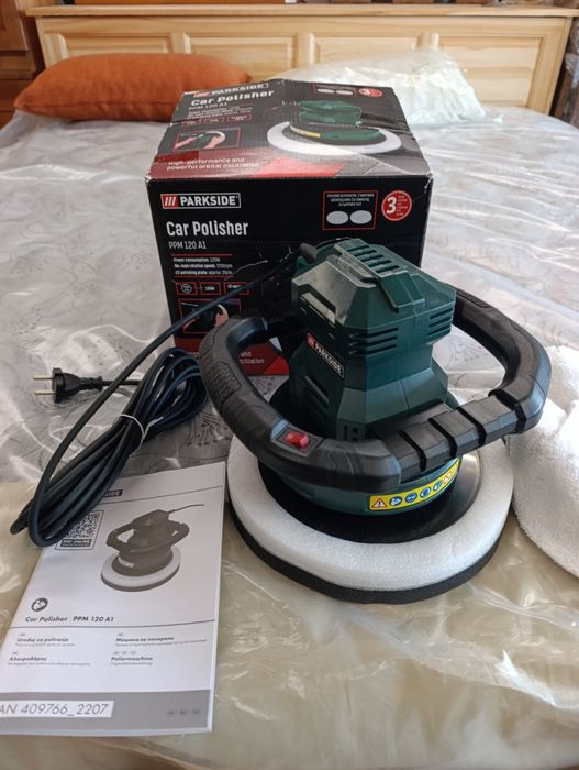 Машина за полиране на автомобили Parkside PPM 120 A1 – Пълен комплект