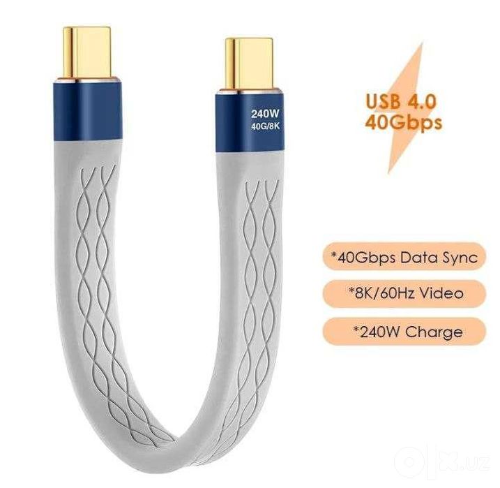 Thunderbolt 3.0, USB 4, Type C, 40 Gb, 240 W