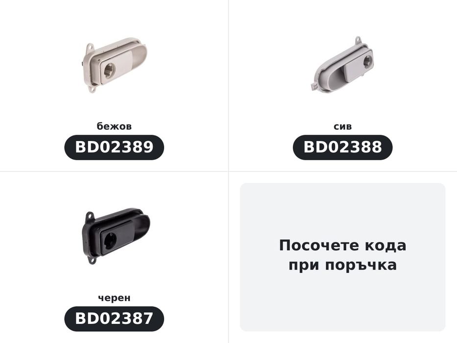 Дръжка за жабка, Mercedes-Benz W205 (2013–2021) — черен/сив/бежов