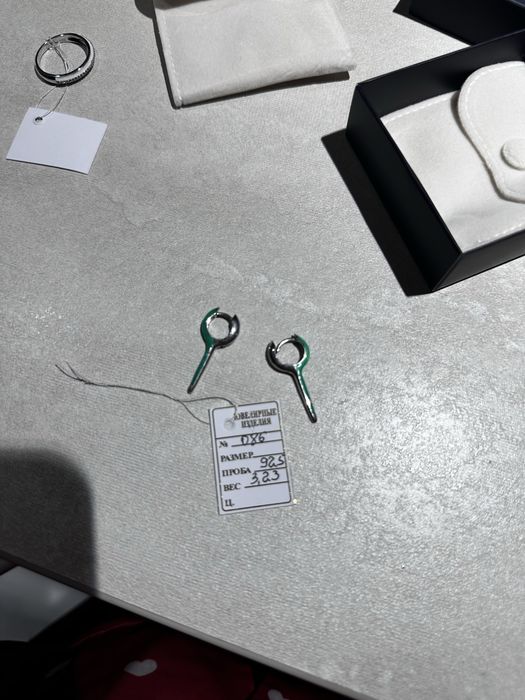 Серебрянные серьги , сережки