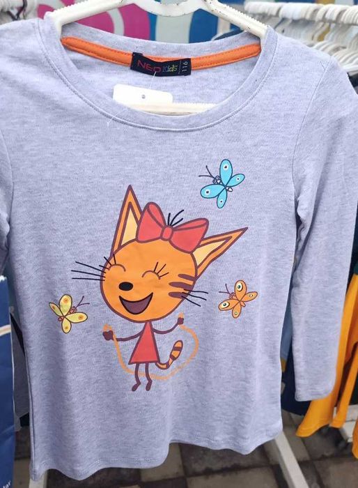 Три кота Кофточки для девочек размер 116см 3 штуки все 3 серого цвета