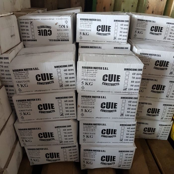 Teava rectangulara, plasa sudata, cuie constructii si cherestea