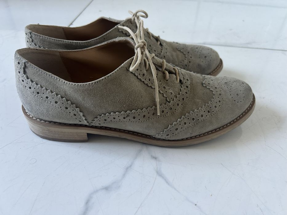 Обувки, 39-40 номер, оксфорд, естествен велур