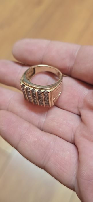 Inel barbatesc aur diamante 1.5 ct