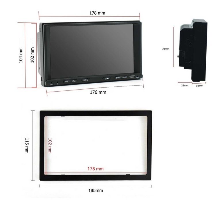 7” 2-DIN мултимедия с Android 13, RDS, 64GB ROM, RAM 4GB,