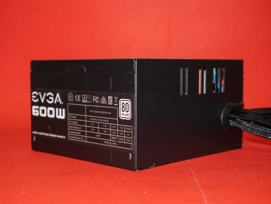 EVGA 600 W2 600W 80 Plus White Компютърно ATX захранване PC PSU 100-W2-0600-K2