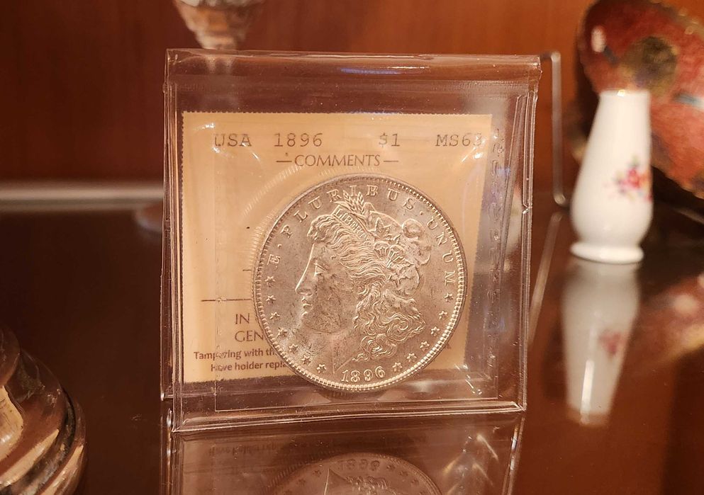 Monedă Morgan Dollar 1896 – Argint – ICCS MS63 – Philadelphia Mint