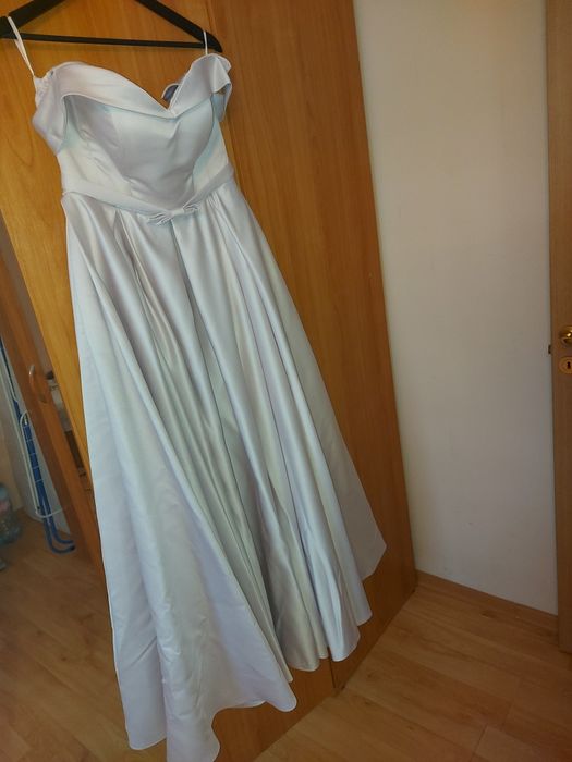 Rochie ocazie roz cu corset si buzunare