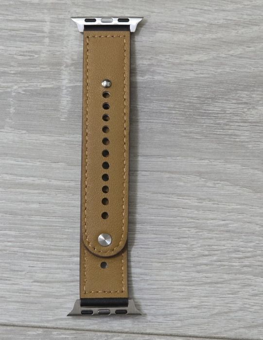 Curea piele naturală EIHAIHIS pentru Apple Watch – neagră, 38/40/41mm