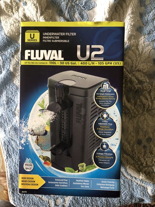 Вътрешен филтър Fluval U2 (перфектно състояние-използван е 1 месец)