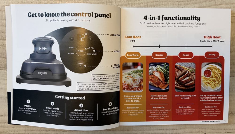 Ninja Crispi 4-în-1 Air Fryer - Vase Sticlă - Fără PFOA - impecabil