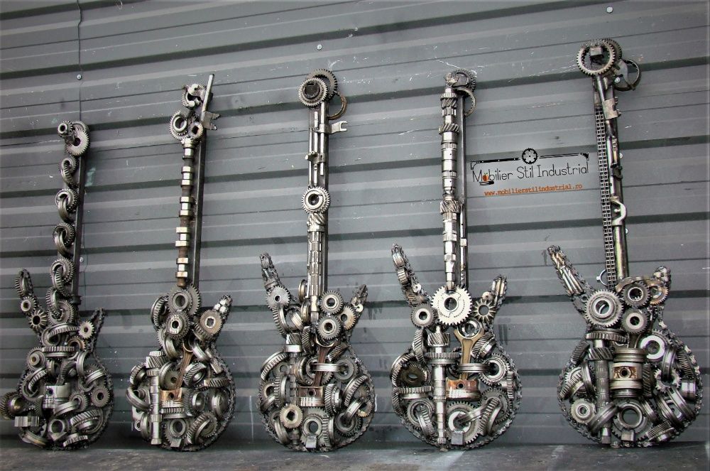 Cadou deosebit, cadou de Craciun- Sculptura fier Chitara