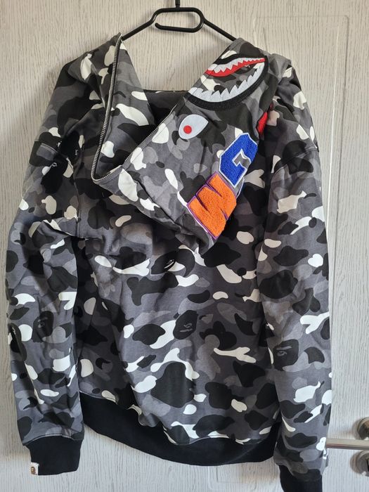 Bape camo shark hoodie размер М
