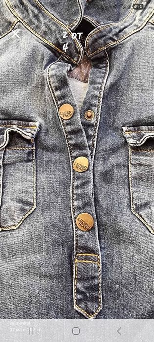 Дънкова рокля за слаба  дама