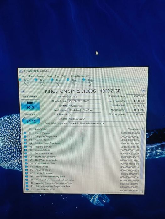 Ssd Kingston fury renegate gen.4 1tb nvme m.2 + heat sink