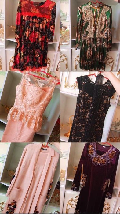 Вечерние и домашние одежда одевала 1раз