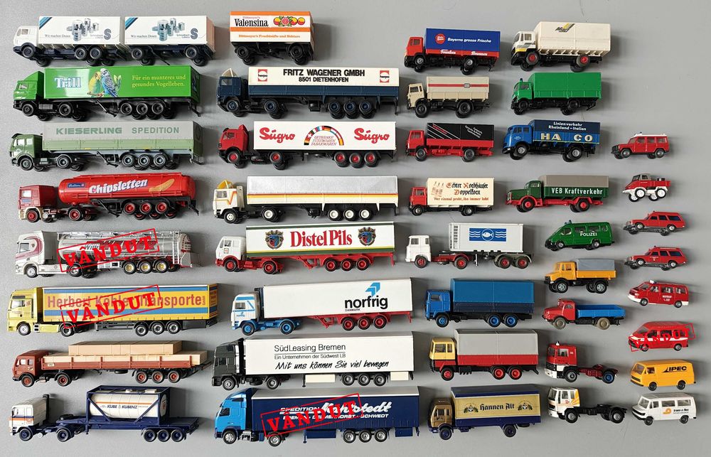 Machete Tir si autoutilitare H0, 1:87