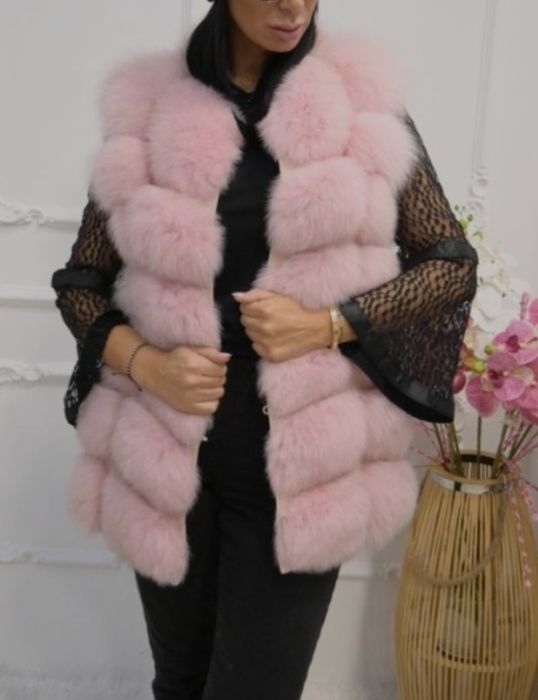 Намаление! Дамски елек от естествен косъм