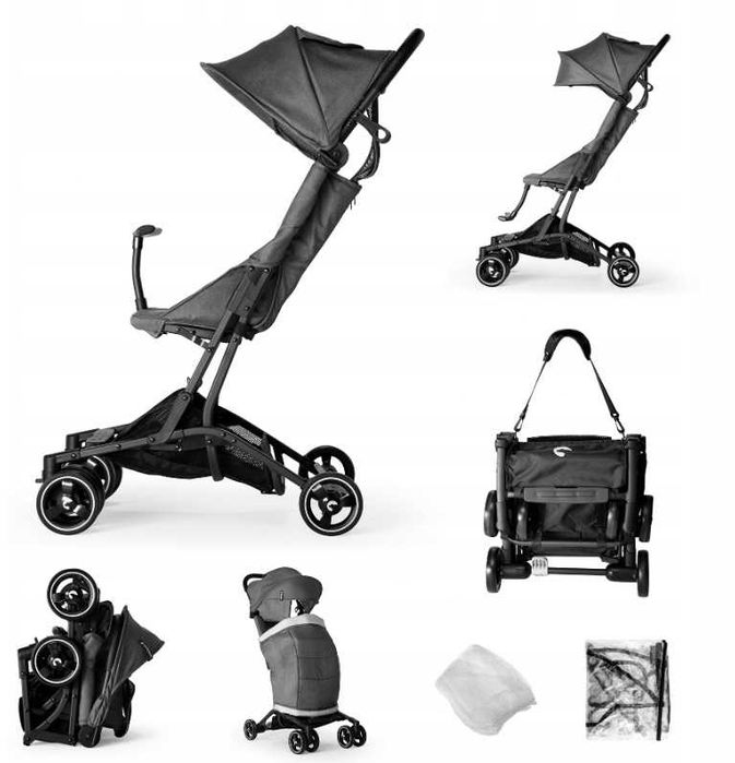 Carucior sport ultracompact Kidnort Snopetrel Grey