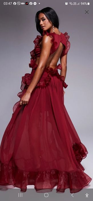 Рокля ASOS LUX  , Cherry red- -размер 38