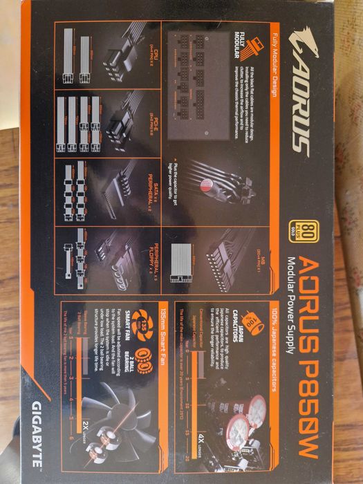 Модульный блок питания GIGABYTE AORUS P850W