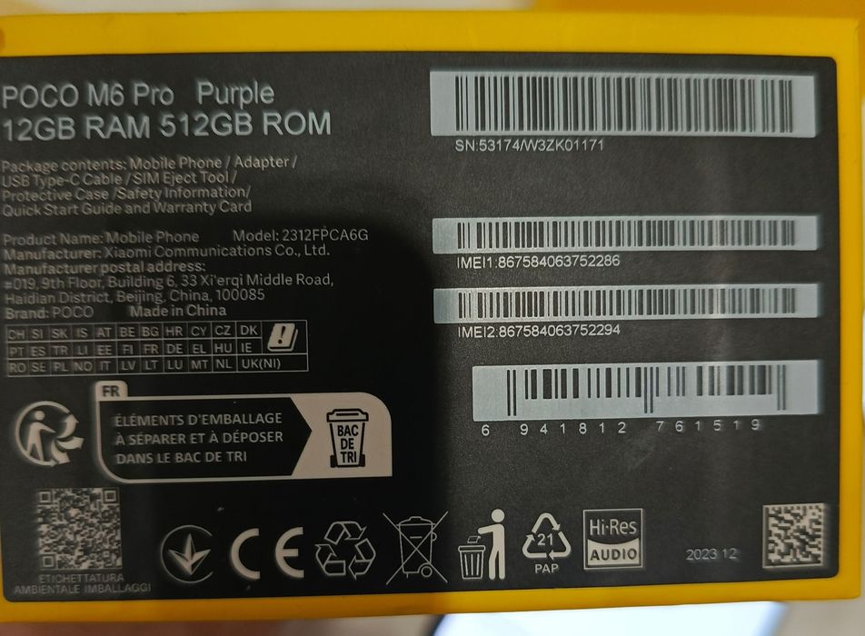 Смартфон Poco m6 pro