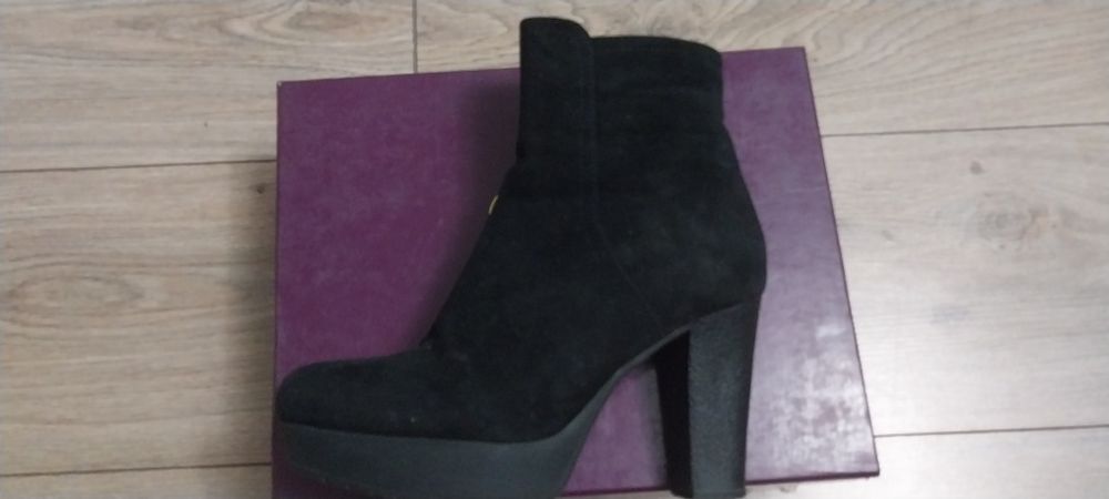 Ботинки сапожки турция замш мех натуральный