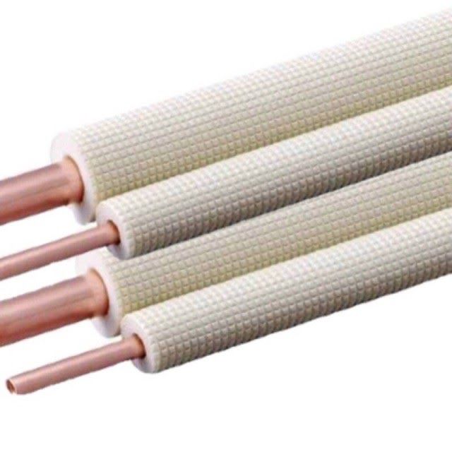 TEAVA CUPRU izolata pentru aparate aer AC  1/4 si 3/8, role 25m.