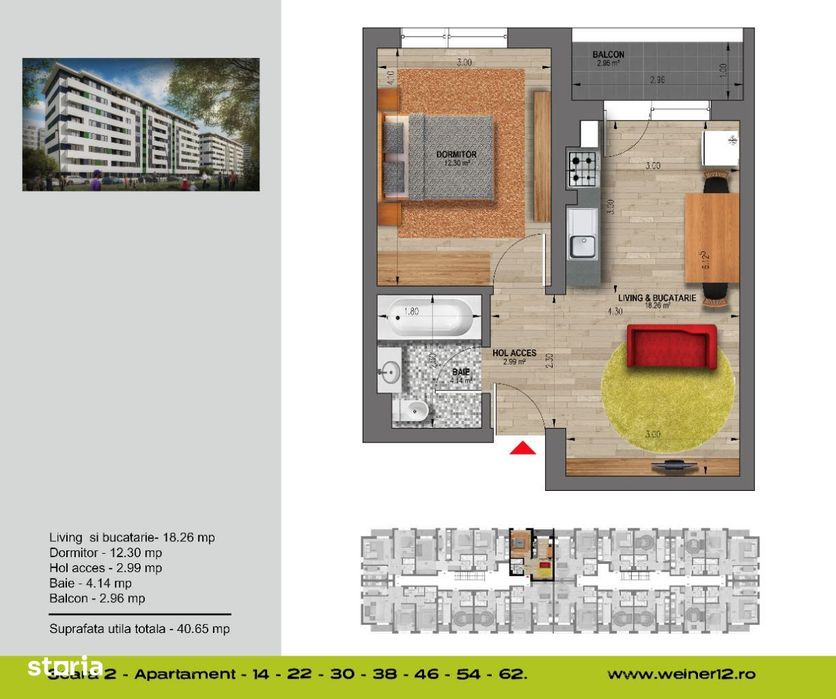 Apartament Tip Studio Start Vanzari Weiner Residence Imobil 7 — fotografia 3