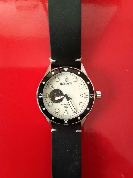 Автоматичен мъжки часовник Aquacy Cave Diver Open Heart 200m (SEIKO)