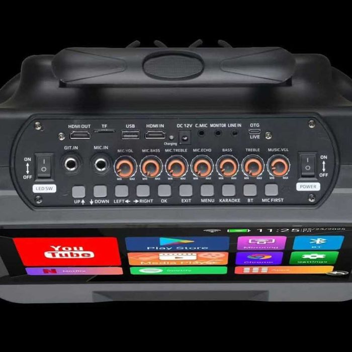 SA-8908D многофункционална WiFi Android караоке тонколона 10 инча WIFI Bluetooth