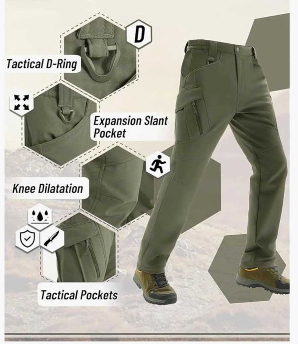 Мъжки панталони с вата ,Водонепромукаема материя  до 4ХЛ