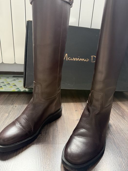 Кожени ботуши Massimo Dutti 38 размер