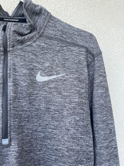 Bluza Nike Running Miler barbati marimea M gri sport fermoar 1/4