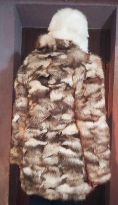 Haina lunga dama din blana naturala