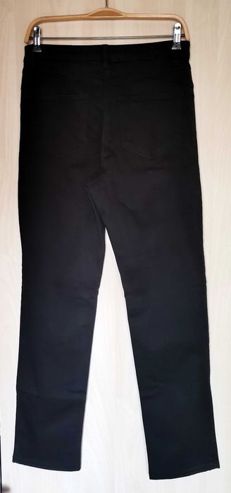 Blugi jeans elastici dama M&S Straight leg negri marime 38 uk10 ca noi