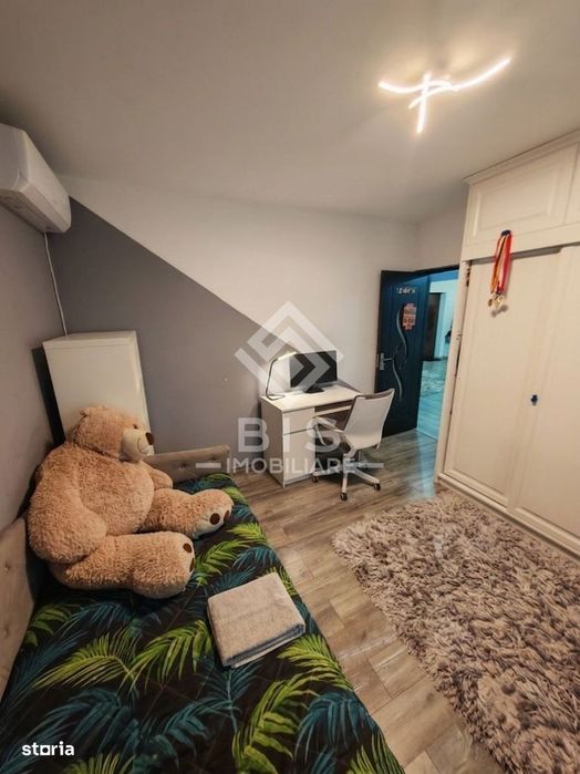 Apartament 3 camere modern, utilat/mobilat, Parcare + Spațiu joacă